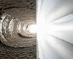 air duct cleaning services showing interior duct system inspection and cleaning in Fort Wayne, IN