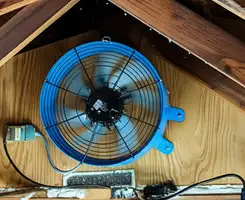 attic fan services with installed attic ventilation fan system in Fort Wayne, IN